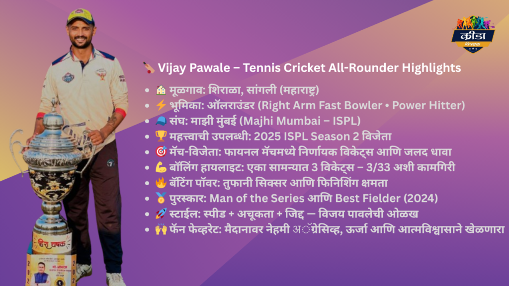 Vijay Pawale Tennis Cricket