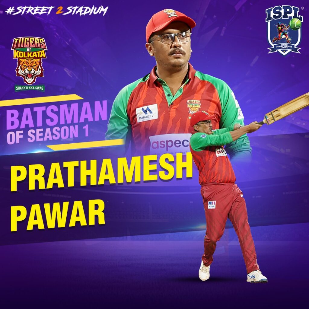 best batsman prathamesh pawar ispl